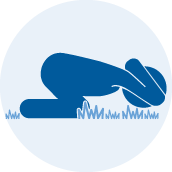 Person doing Drop Cover and Hold outdoors